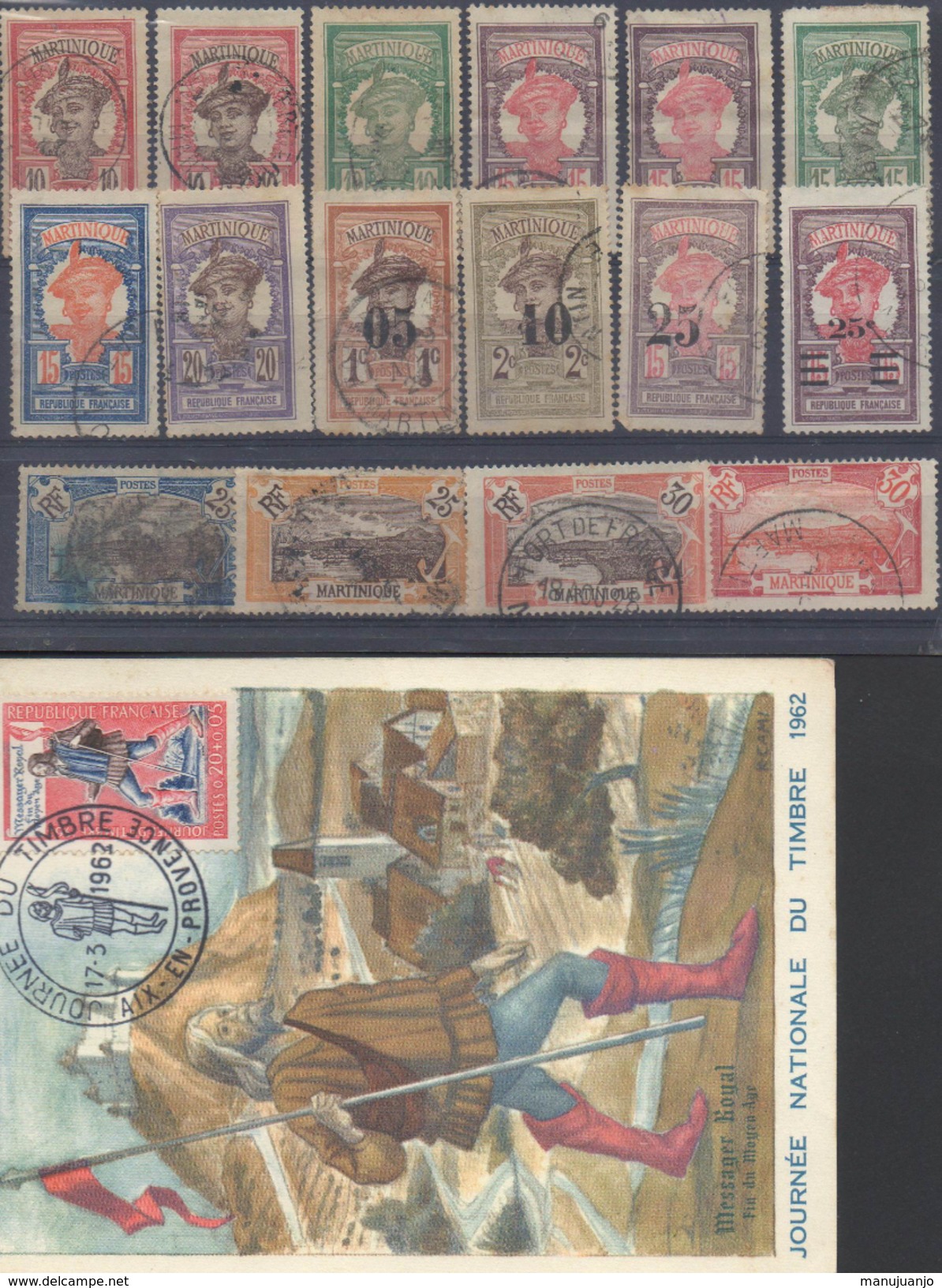 FRANCE Et COLONIES ! LETTRE 1er JOUR D'Aix En Provence Et Timbres Anciens De Martinique Depuis 1940 - Neufs