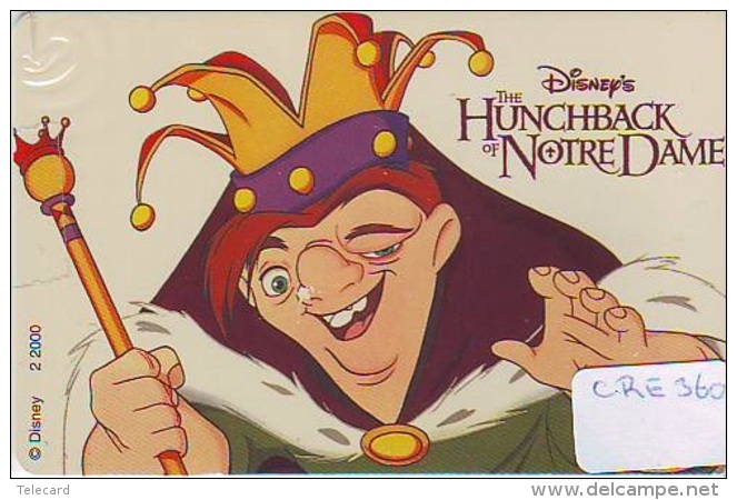 Nederland CHIP TELEFOONKAART * CRE-360 * DISNEY HUNCHBACK * Telecarte A PUCE PAYS-BAS * Niederlande ONGEBRUIKT * MINT - Disney