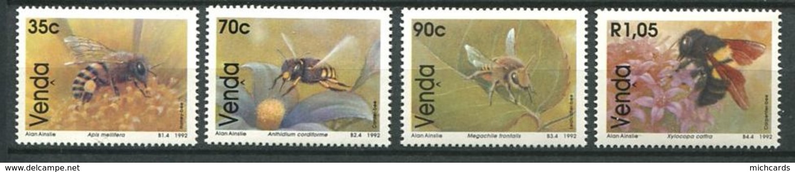 196 VENDA 1992 - Yvert 237/40 - Insecte Abeille - Neuf ** (MNH) Sans Trace De Charniere - Venda