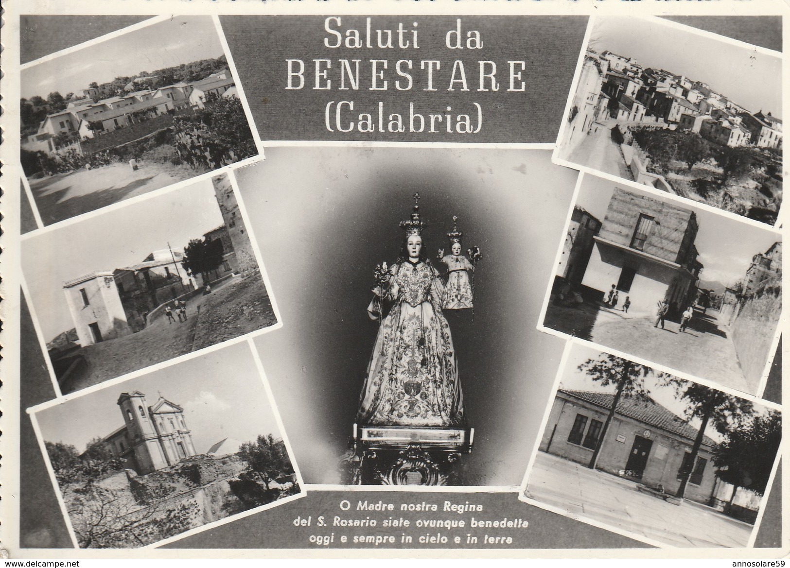 CARTOLINA: SALUTI DA BENESTARE (REGGIO CALABRIA) (VEDUTINE) - F/G - B/N - VIAGGIATA - Autres & Non Classés