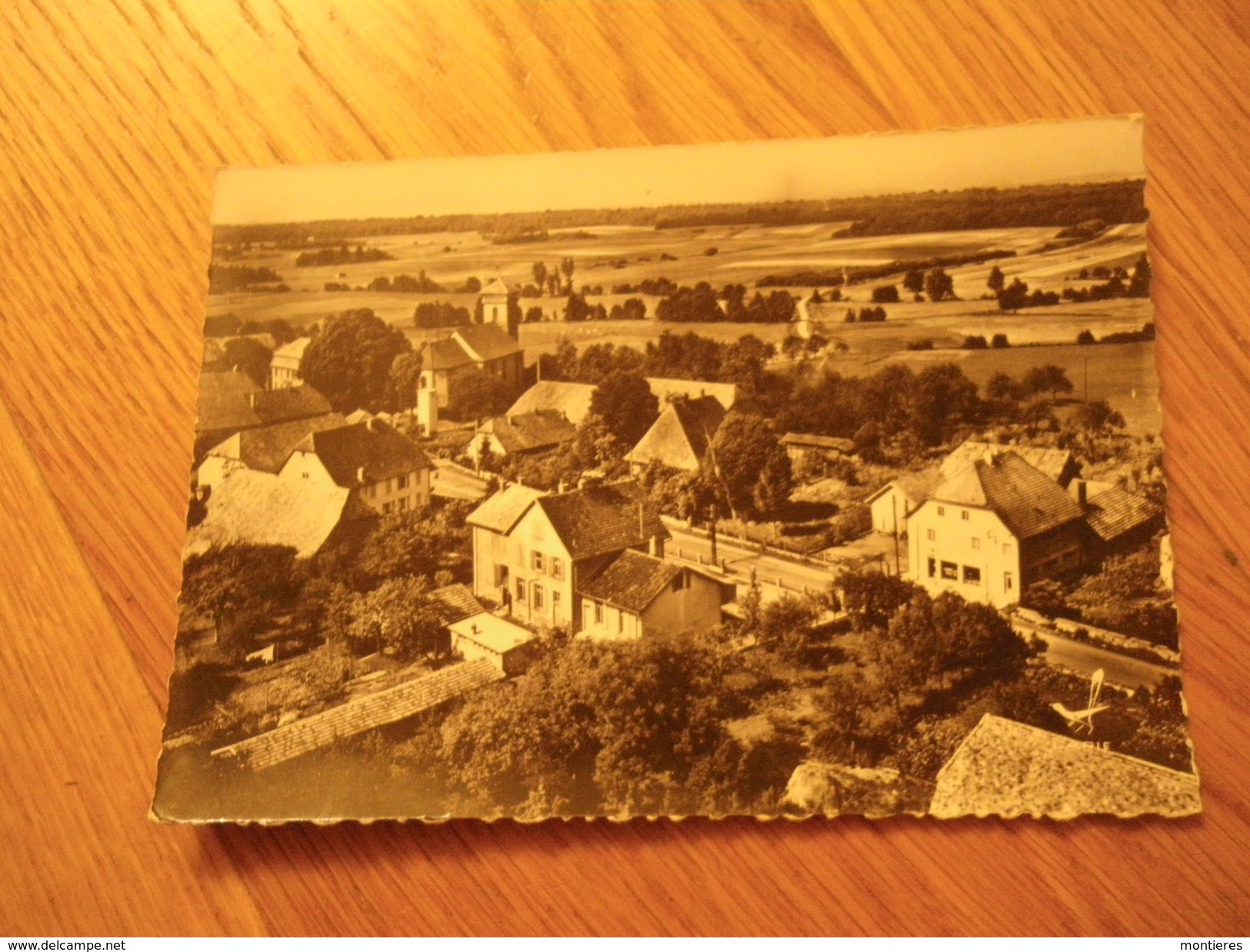 CPSM 90 TERRITOIRE DE FONTAINE - En Avion Au Dessus D'Offemont école église - Fontaine