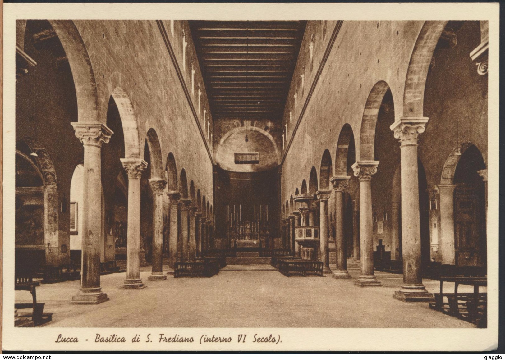 °°° 3000 - LUCCA - BASILICA DI S. FREDIANO - INTERNO - 1935 °°° - Lucca