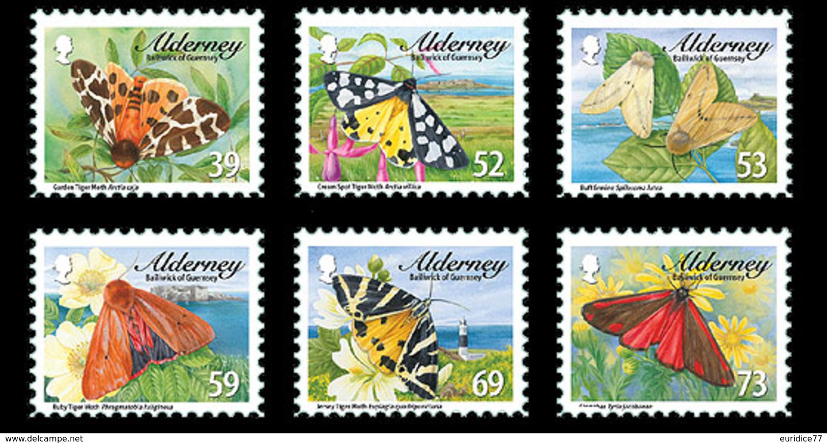 Alderney 2012 -Tiger Moths & Ermines Stamp Set Mnh - Alderney