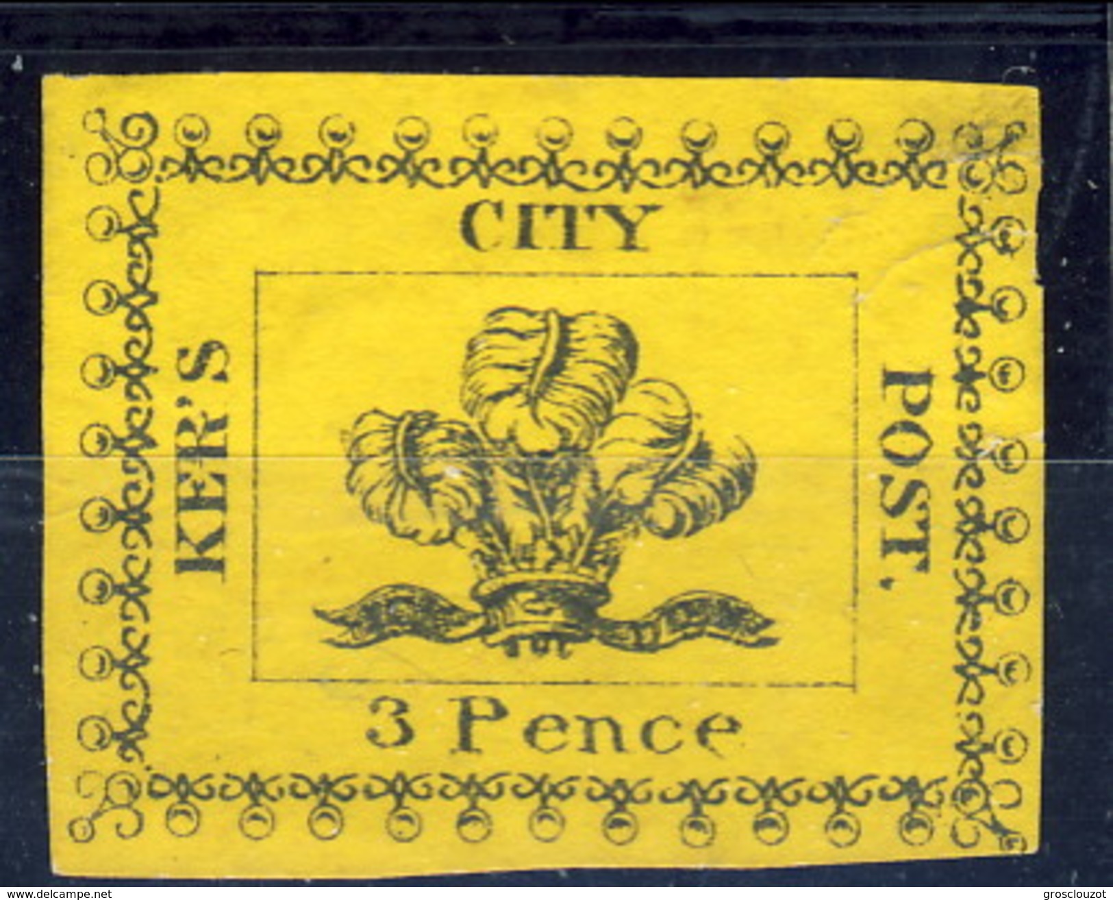 US Local, 1870-88 Ker's City Post 3 Pence - Other & Unclassified