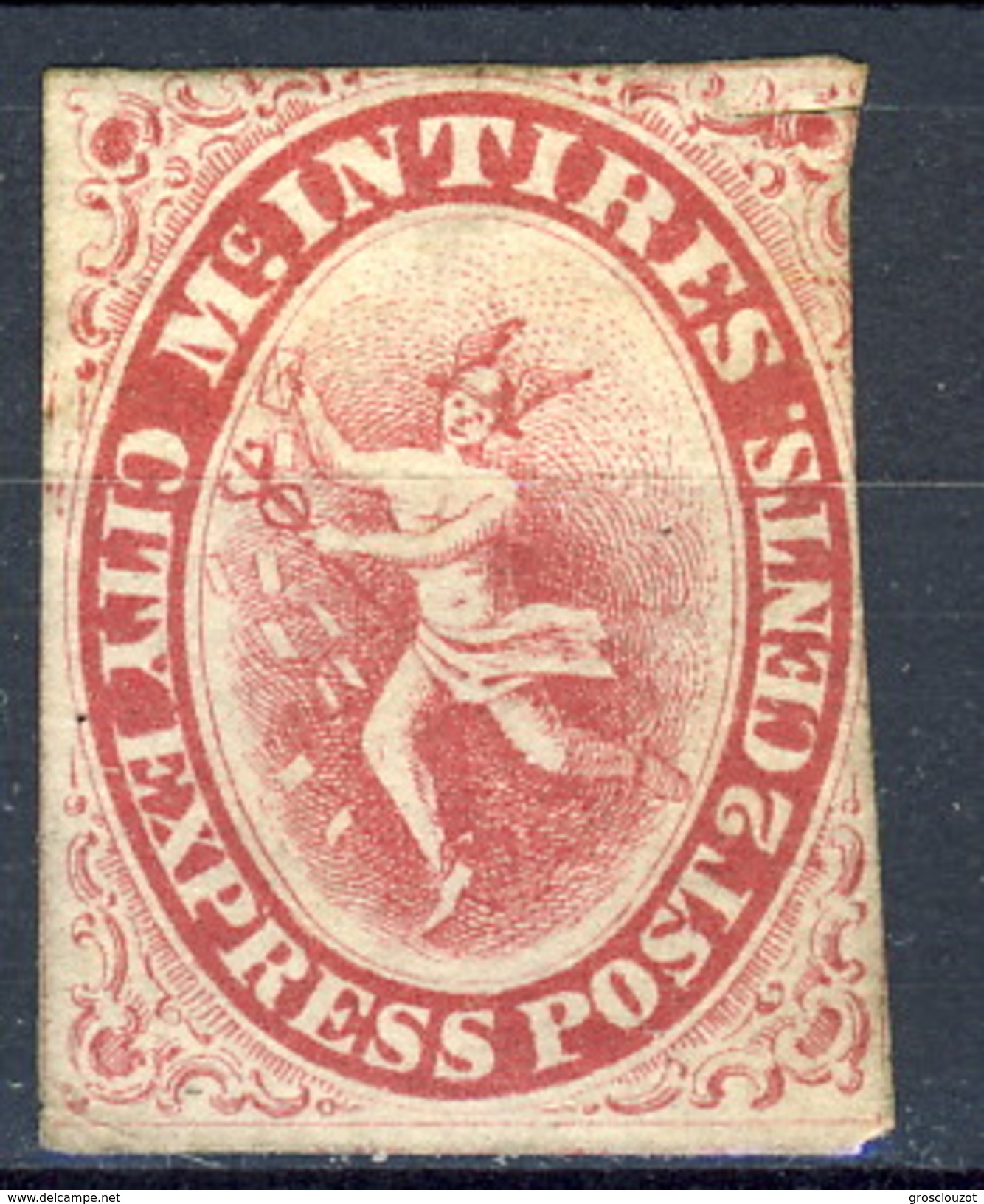 US Local, 1859 Mc. Intire City Express Post 2 Cents, New York - 1845-47 Postmaster Provisionals