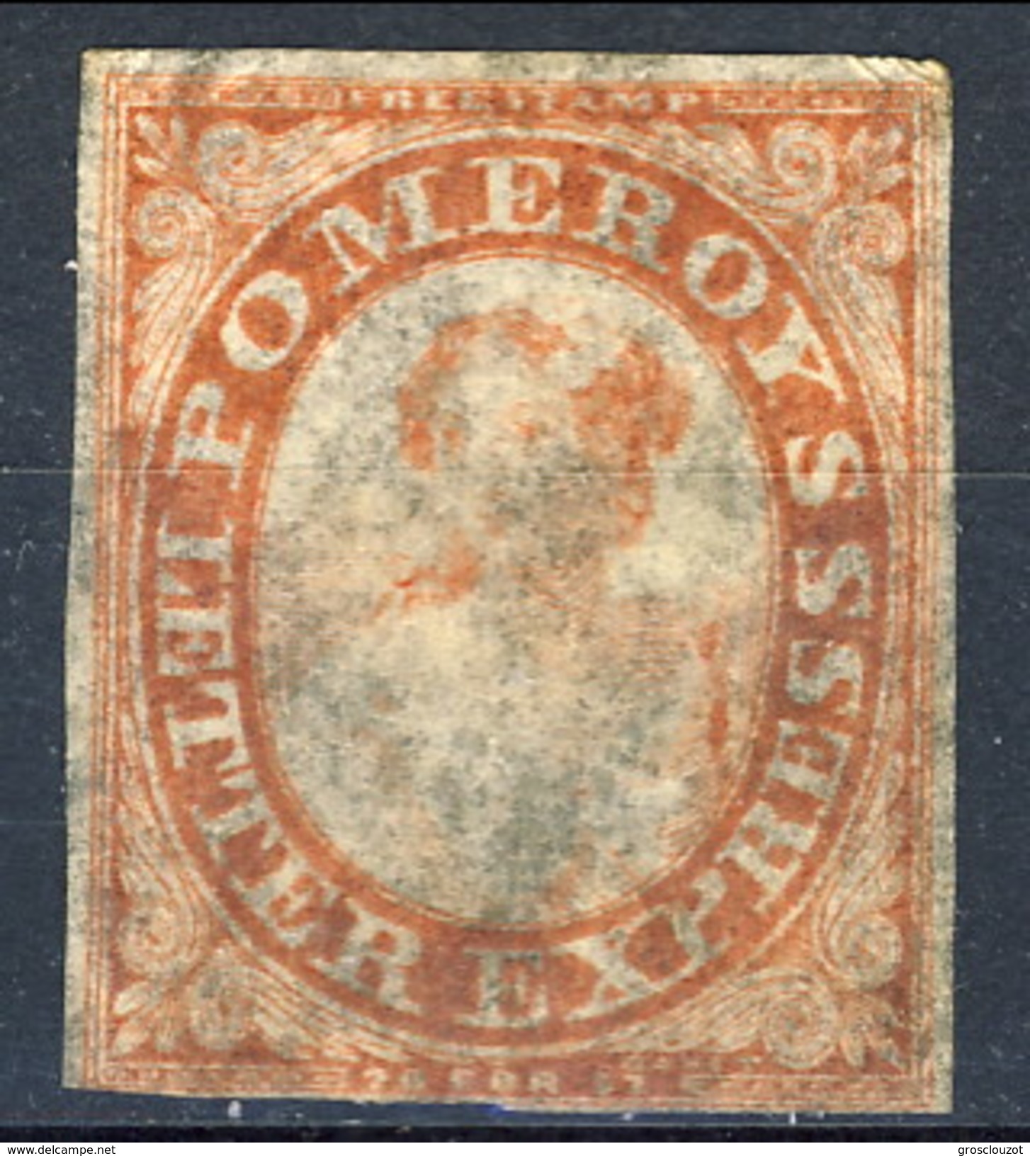 Mint 1844 US Local 117L5 Pomeroy's Red - Postes Locales