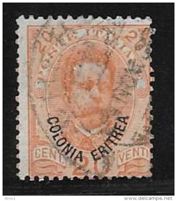 Eritrea, Scott # 16 Used Italy Humbert L, Overprinted, 1895 - Eritrea