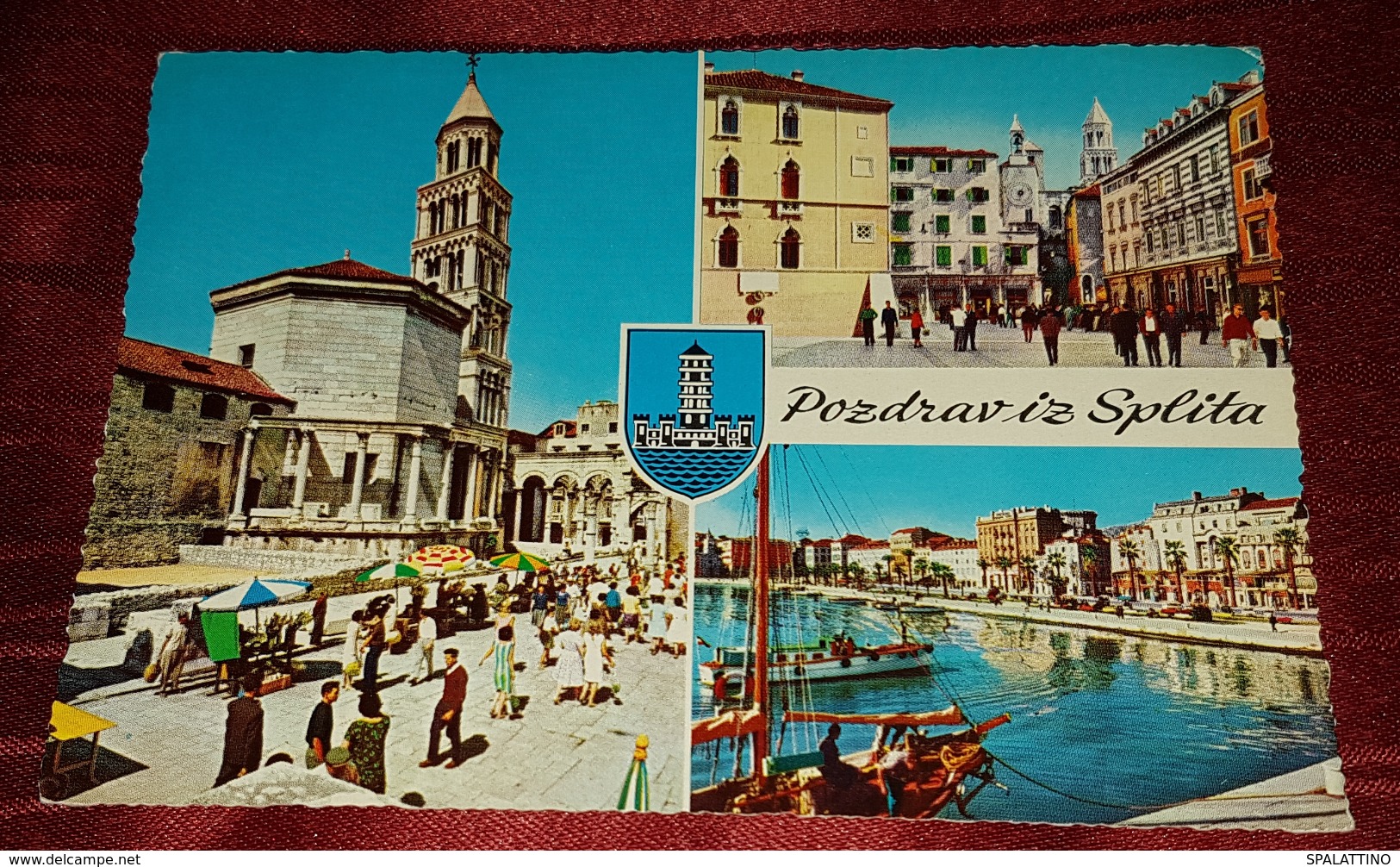 SPLIT, SPALATO CROATIA OLD COLLAGE POSTCARD - Croatia