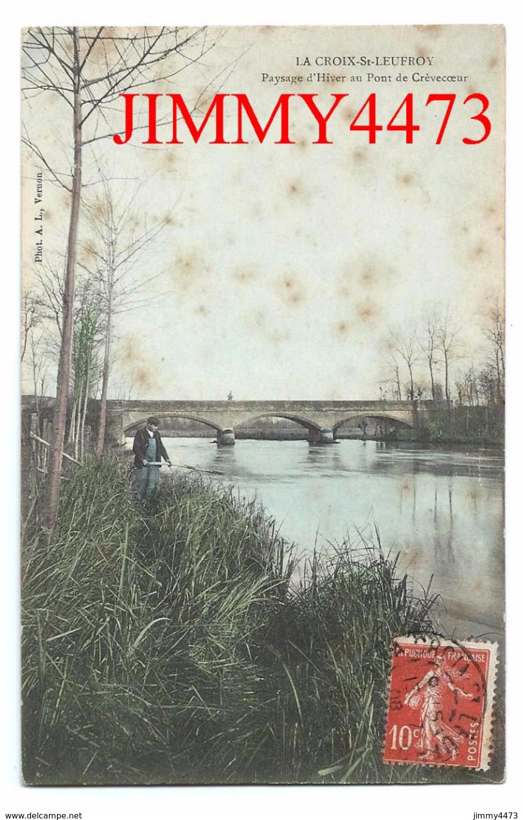 CPA - Paysage D' Hiver Au Pont De Crévecoeur En 1908 à LA CROIX SAINT LEUFROY ( Arr. Les Andelys ) 27 Eure - Phot. A. L. - Les Andelys