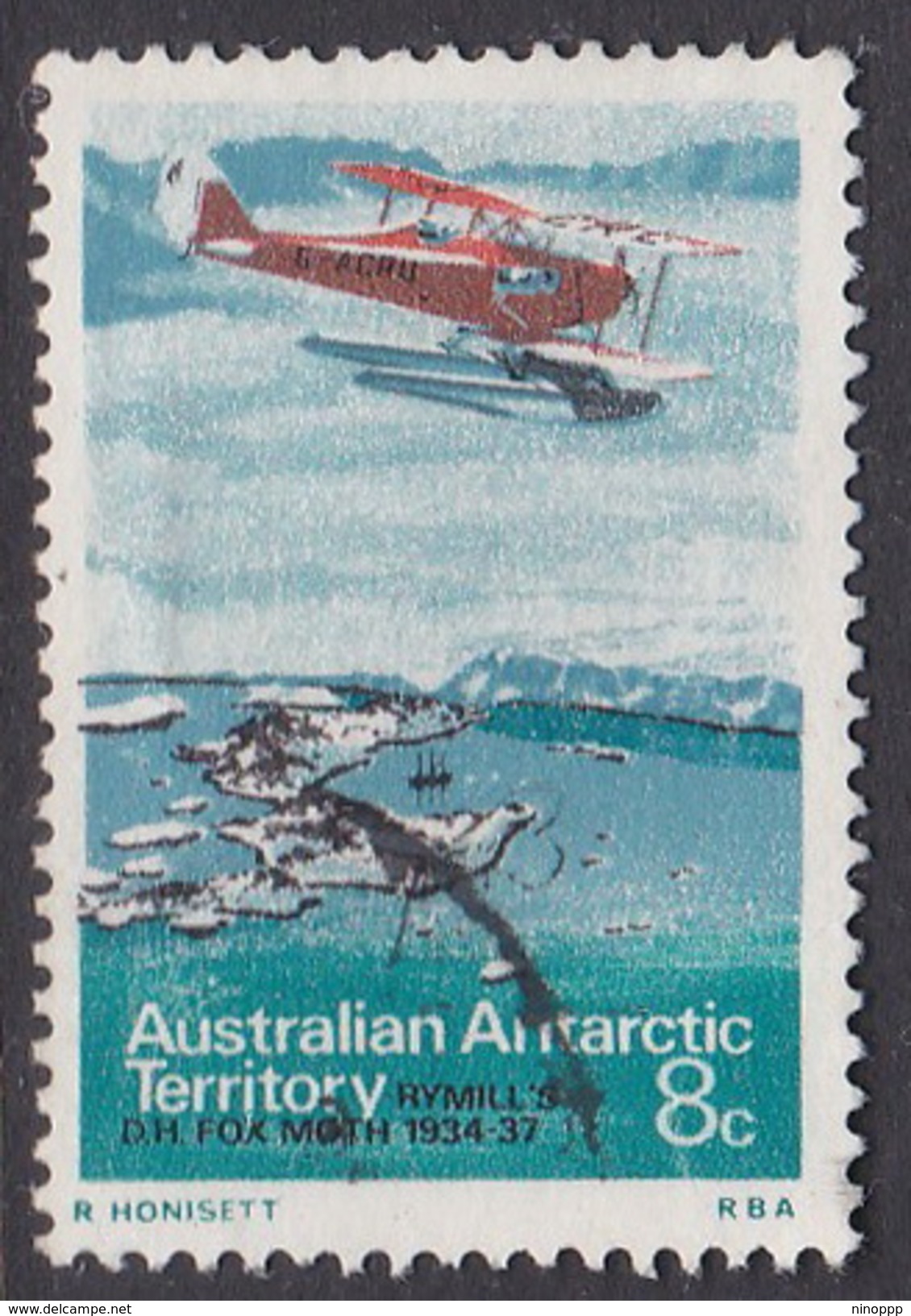 Australian Antarctic Territory S 26 1973 Definitives 8c Fox Moth Used - Used Stamps