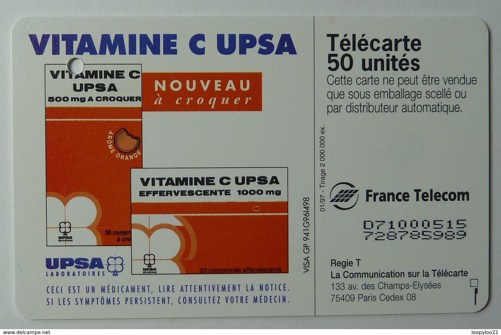 FRANCE - Oberthur - Punched Specimen - 50 Units - Sonstige & Ohne Zuordnung