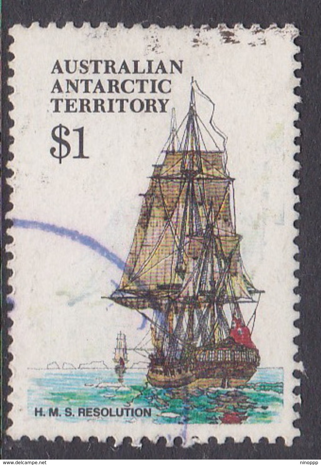 Australian Antarctic Territory  S 52 1979-1982 Definitive Ships $ 1.00 Resolution - Used Stamps