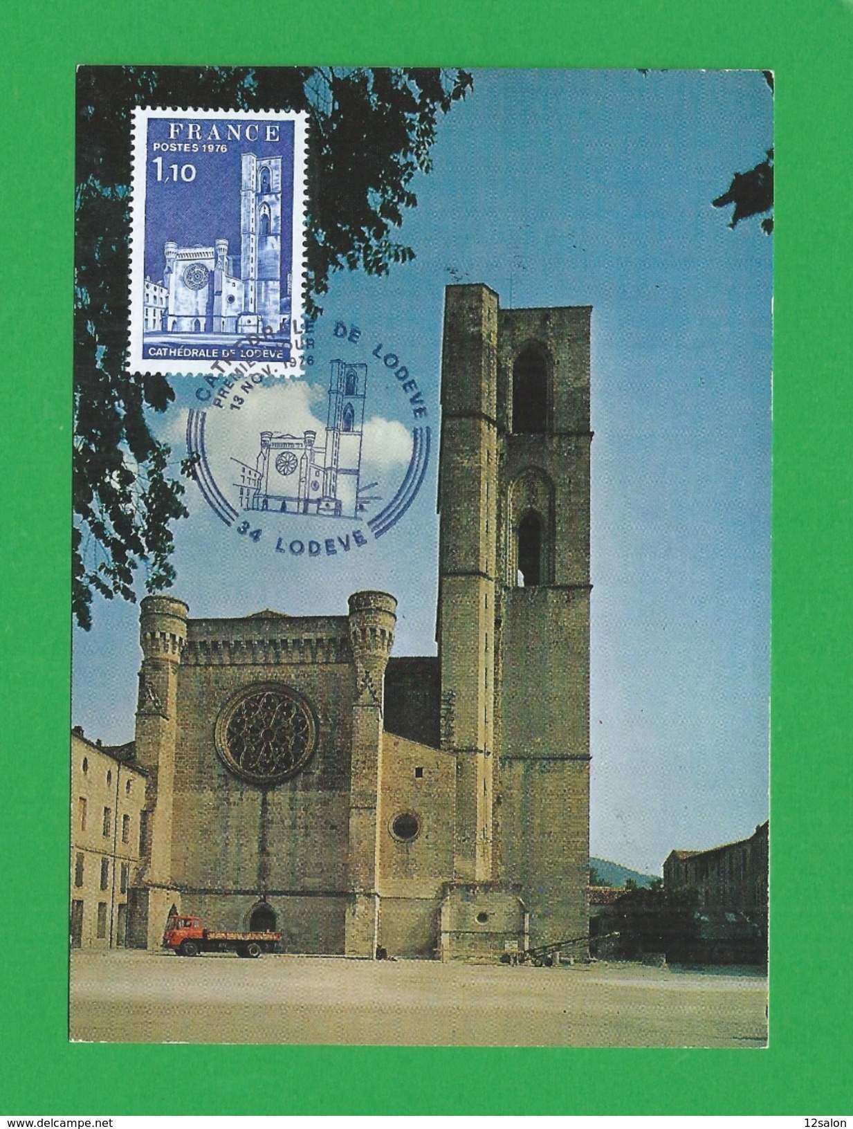 FRANCE CARTE MAXIMUM  N° 1902 Cathedrale De Lodeve Theme Architecture Religion - 1970-1979
