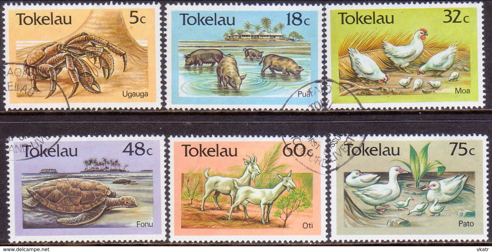 TOKELAU 1986 SG 136-41 Compl.set Used Agricultural Livestock - Tokelau