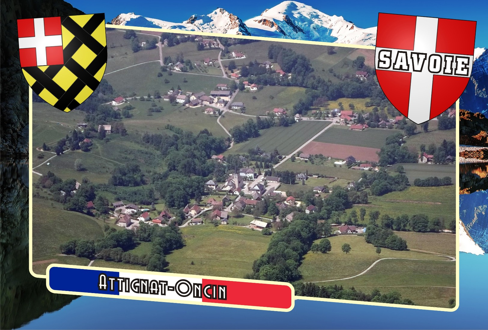 Postcard, Communes Of France, Attignat-Oncin, Savoie - Cartes Géographiques