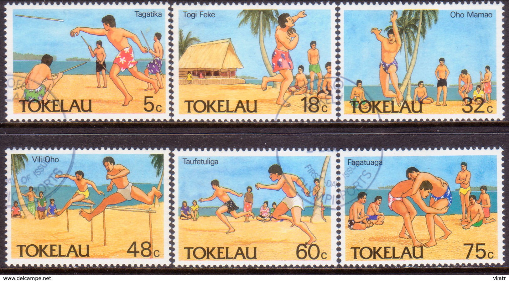 TOKELAU 1987 SG 148-53 Compl.set Used Olympic Sports - Tokelau