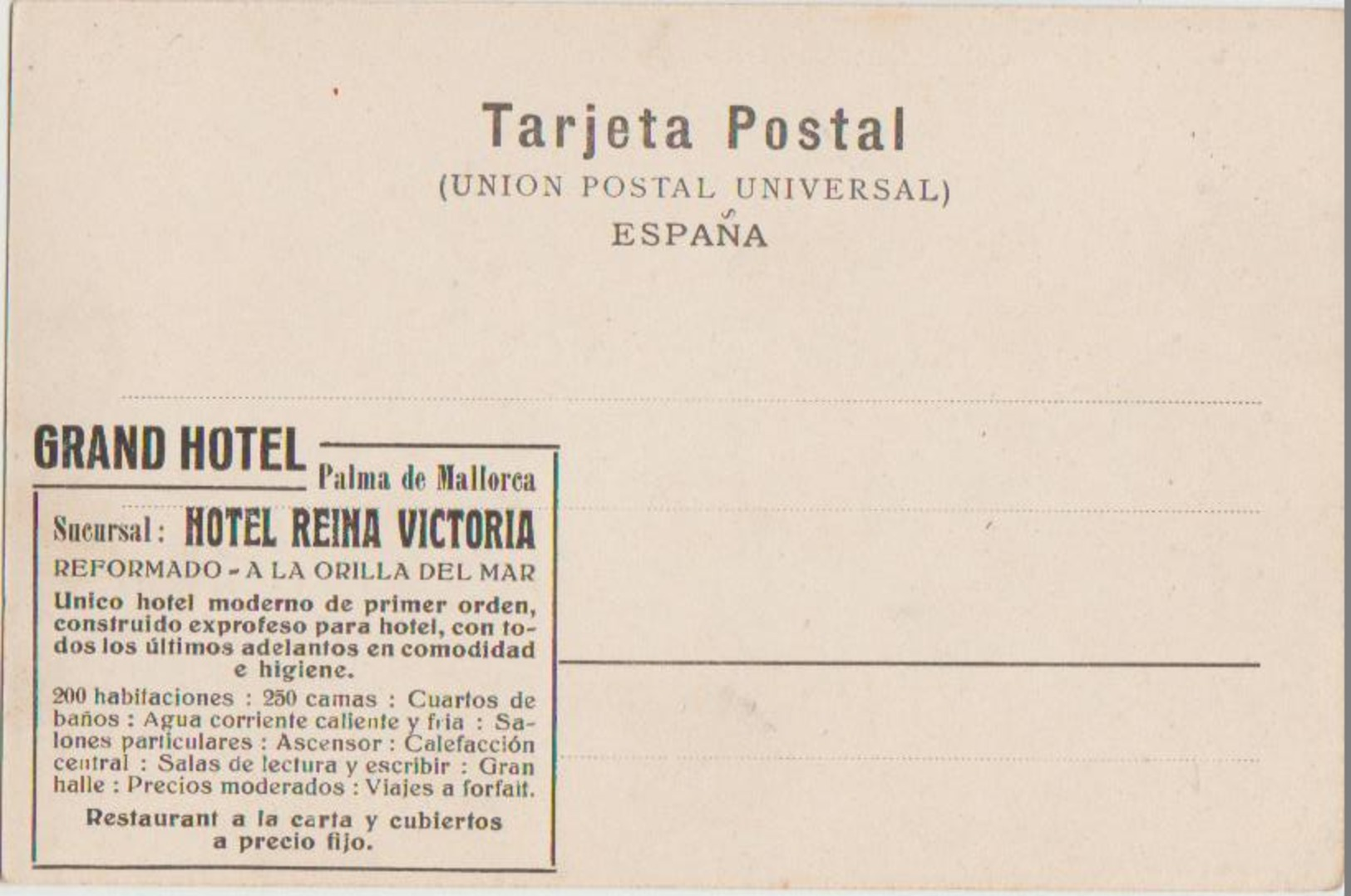 CPA ESPAGNE SOLLER Carretera Collection Grand Hôtel Palma De Mallorca 1904 - Mallorca