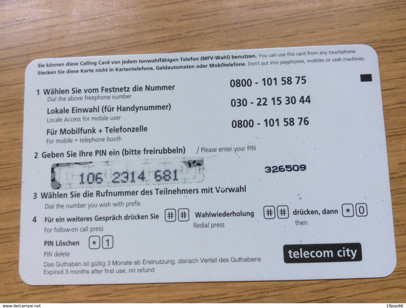 City Türk Card  5 &euro;    - Shops  - Little Printed  -   Used Condition - GSM, Cartes Prepayées & Recharges