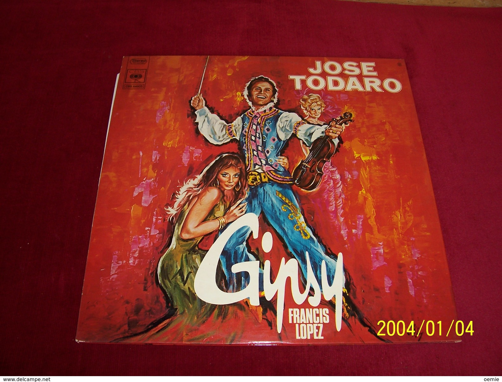 JOSE TODARO  ° GIPSY  FRANCIS LOPEZ  °°  POCHETTE AVEC AUTOGRAPHE - Autógrafos