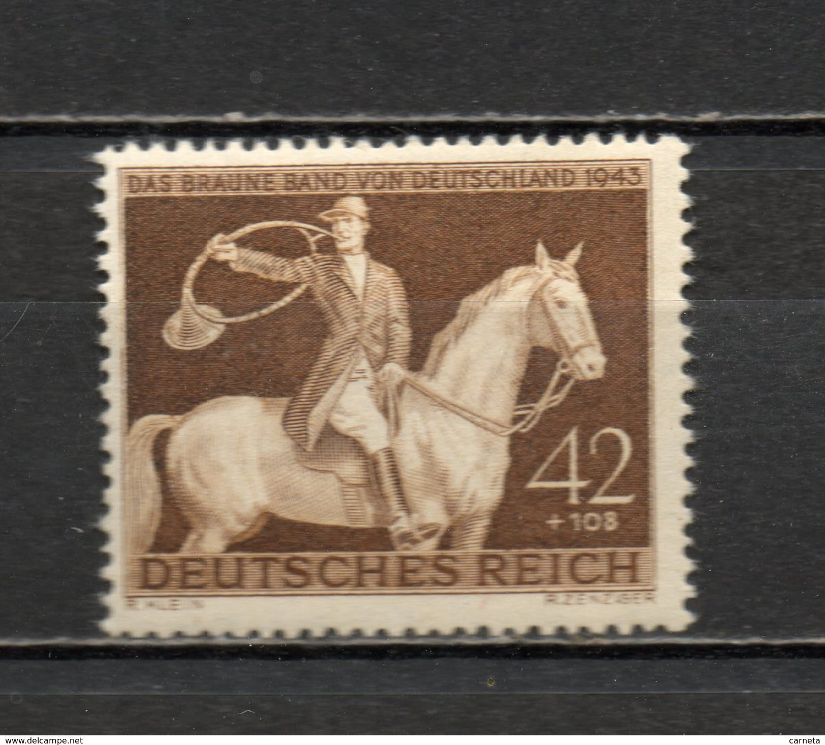 ALLEMAGNE N° 775  NEUF SANS CHARNIERE COTE  1.25&euro;  RUBAN BRUN  CHEVAL  ANIMAUX - Nuovi