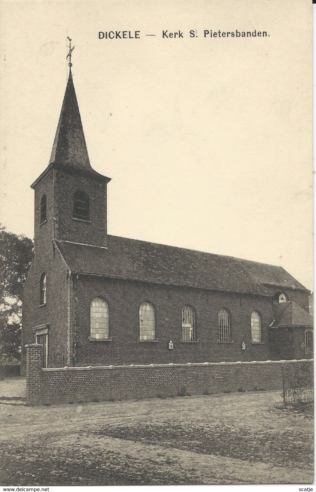 Dickele  -   Kerk  St. Pietersbanden. - Zwalm