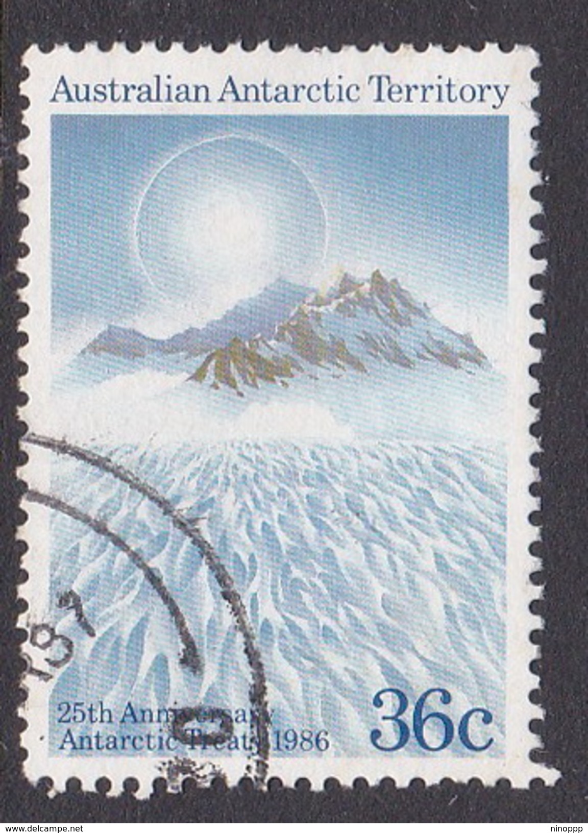 Australian Antarctic Territory  S 73 1986 25th Anniversary Of The Antarctic Treaty 36c Mountains Used - Gebruikt