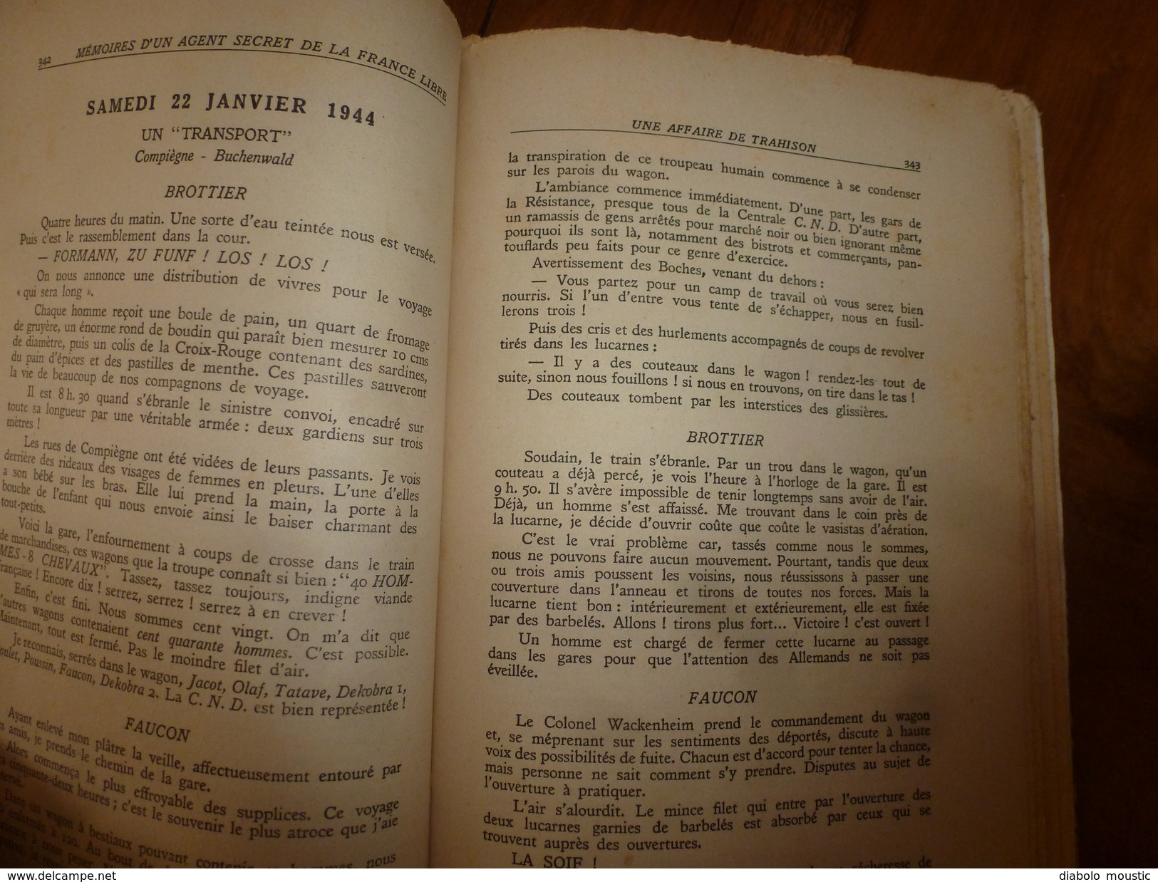 1947 UNE AFFAIRE DE TRAHISON par REMY dédicacé à Charles Breton CHEF RESISTANT,pour service rendu à l'OCM,photographies