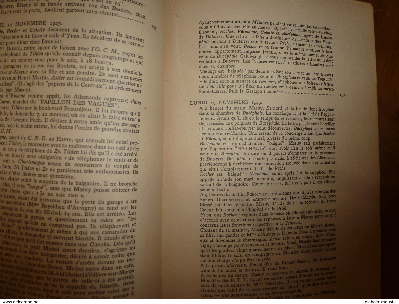 1947 UNE AFFAIRE DE TRAHISON par REMY dédicacé à Charles Breton CHEF RESISTANT,pour service rendu à l'OCM,photographies