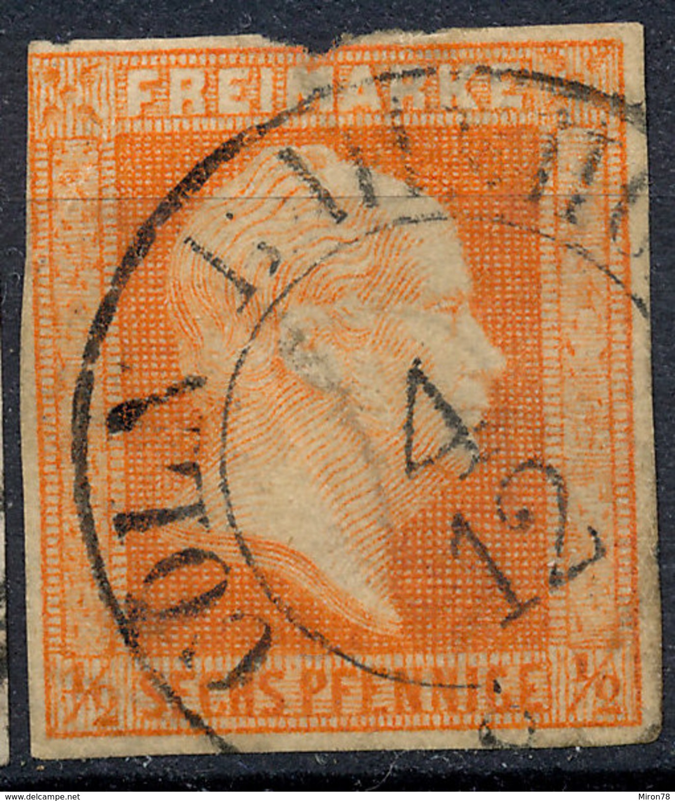 Stamp German States Prussia 1850 6pf Used Lot#2 - Otros & Sin Clasificación