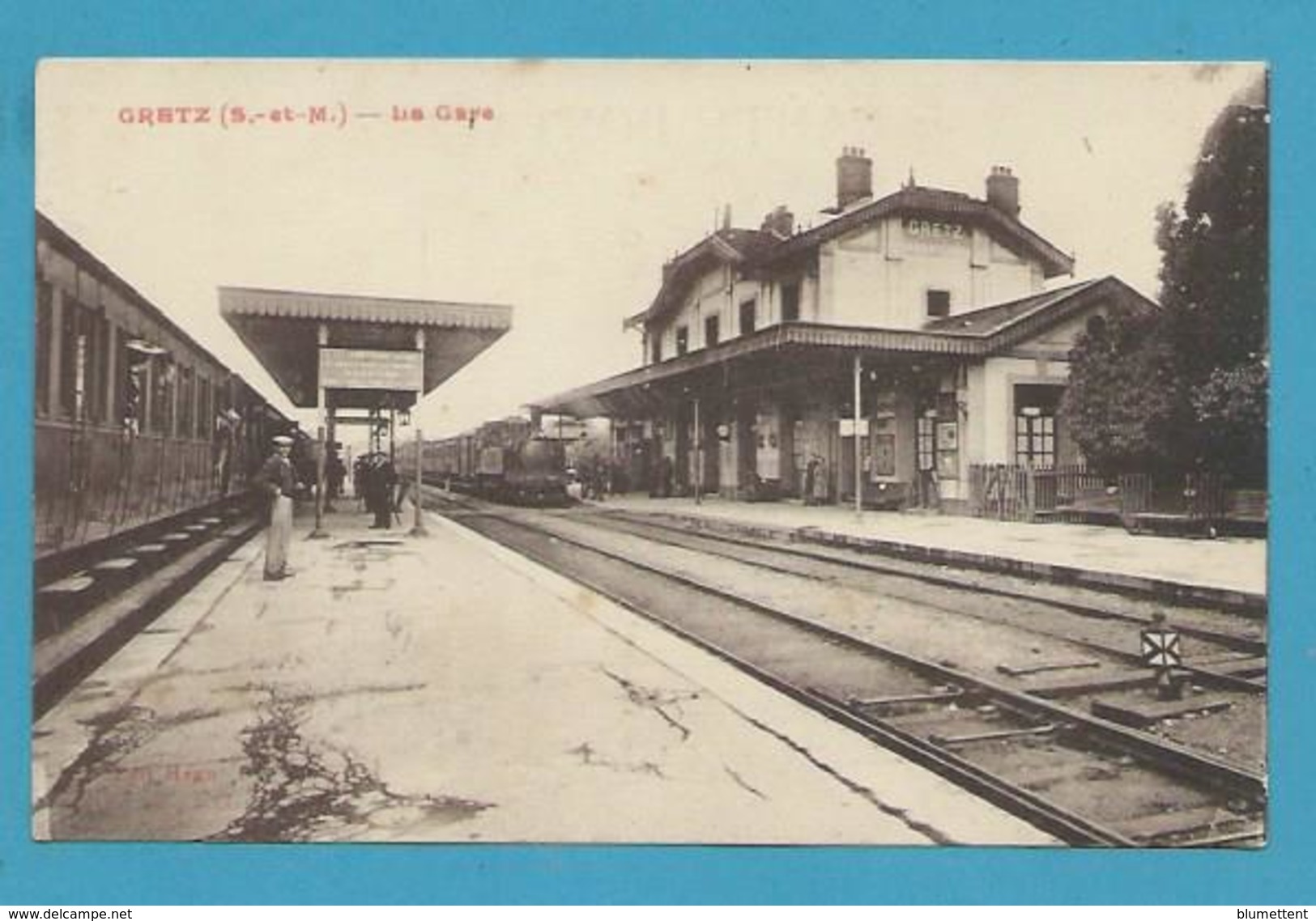 CPSM - Chemin De Fer Arrivée D'un Train En Gare GRETZ 77 - Gretz Armainvilliers