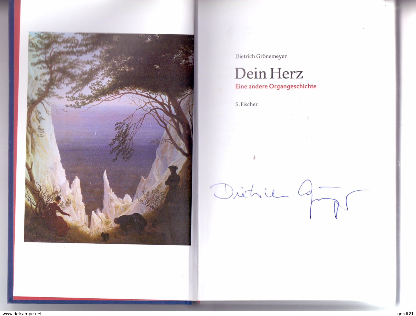 DIETRICH GRÖNEMEYER, "DEIN HERZ", Signiertes Exemplar - Libri Con Dedica