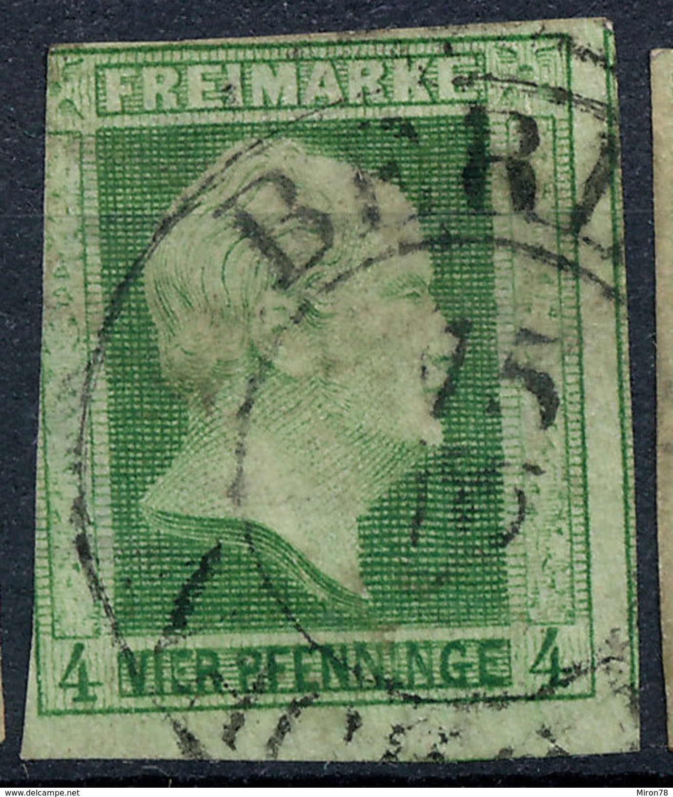 Stamp German States Prussia 1850 4pf Used Lot#26 - Oblitérés