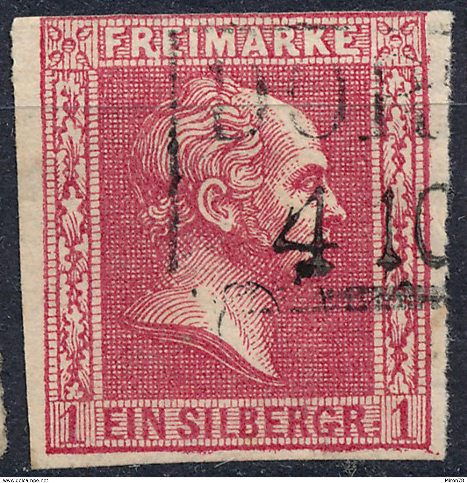 Stamp German States Prussia 1858 1sg Used Lot#34 - Altri & Non Classificati