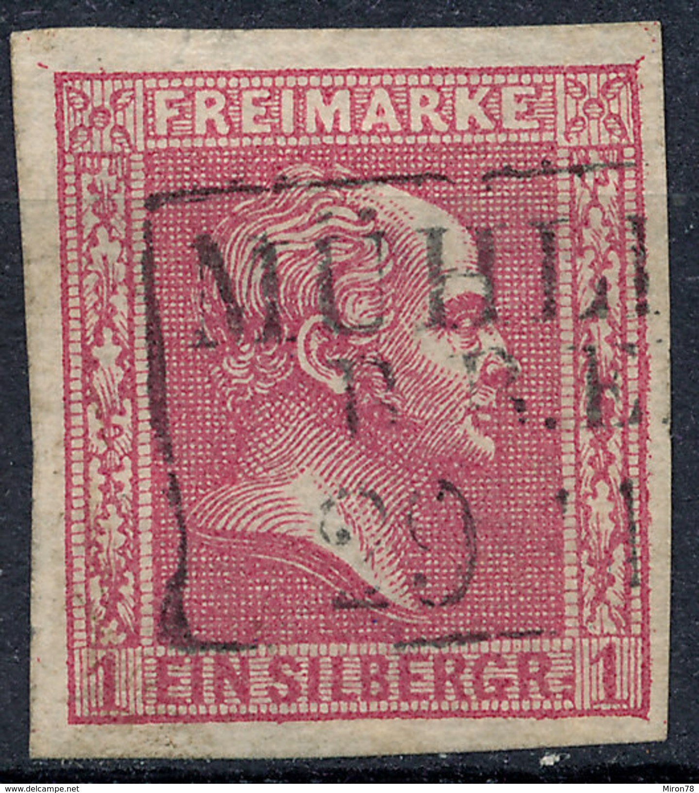 Stamp German States Prussia 1858 1sg Used Lot#39 - Autres & Non Classés