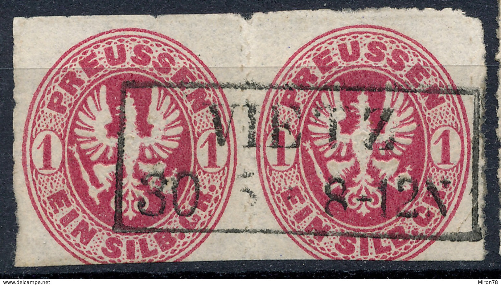 Stamp German States Prussia 1861 1sg Used Lot#56 - Other & Unclassified
