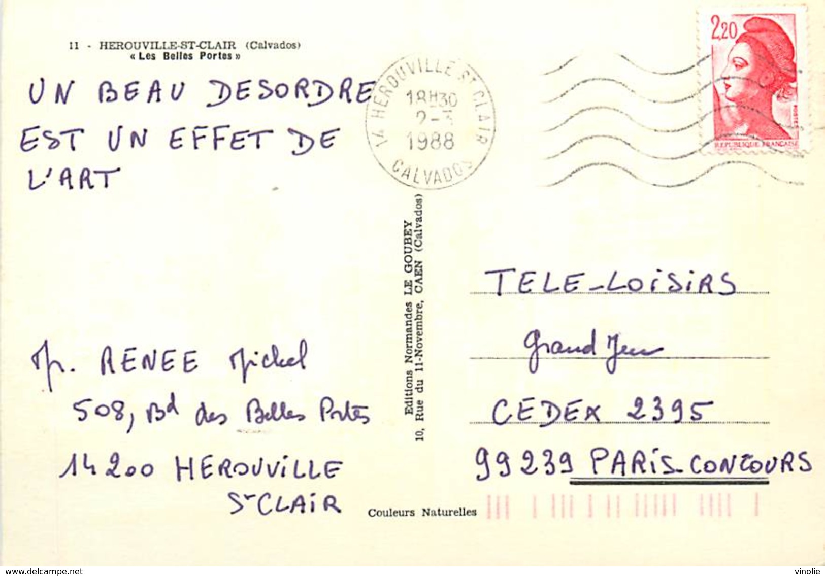 C-17.356 :  HEROUVILLE-SAINT-CLAIR. IMMEUBLE. - Herouville Saint Clair