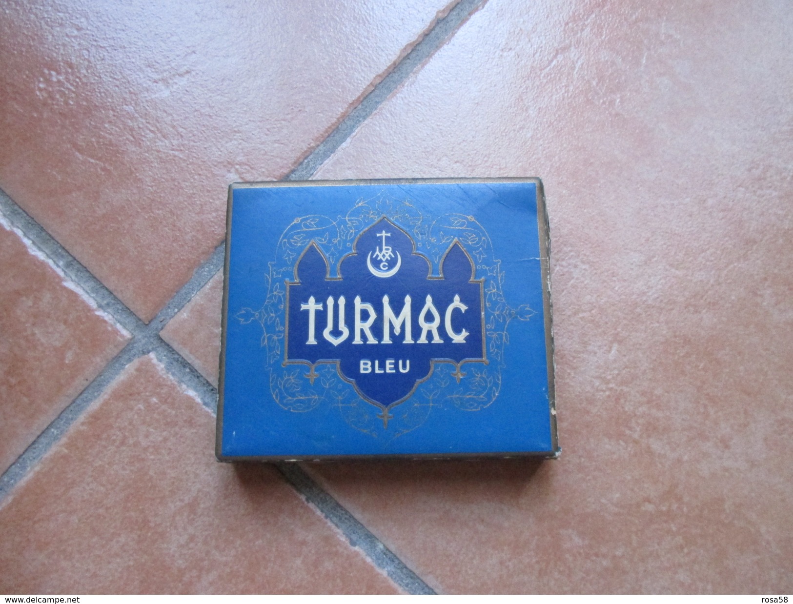 Scatola Vuota CARTONE Originale Epoca TURMAC Bleu Turkish Macedonian Tobacco Co. - Boites à Tabac Vides