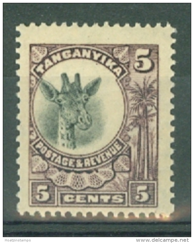 Tanganyika: 1922/24   Giraffe    SG74     5c    MH - Tanganyika (...-1932)