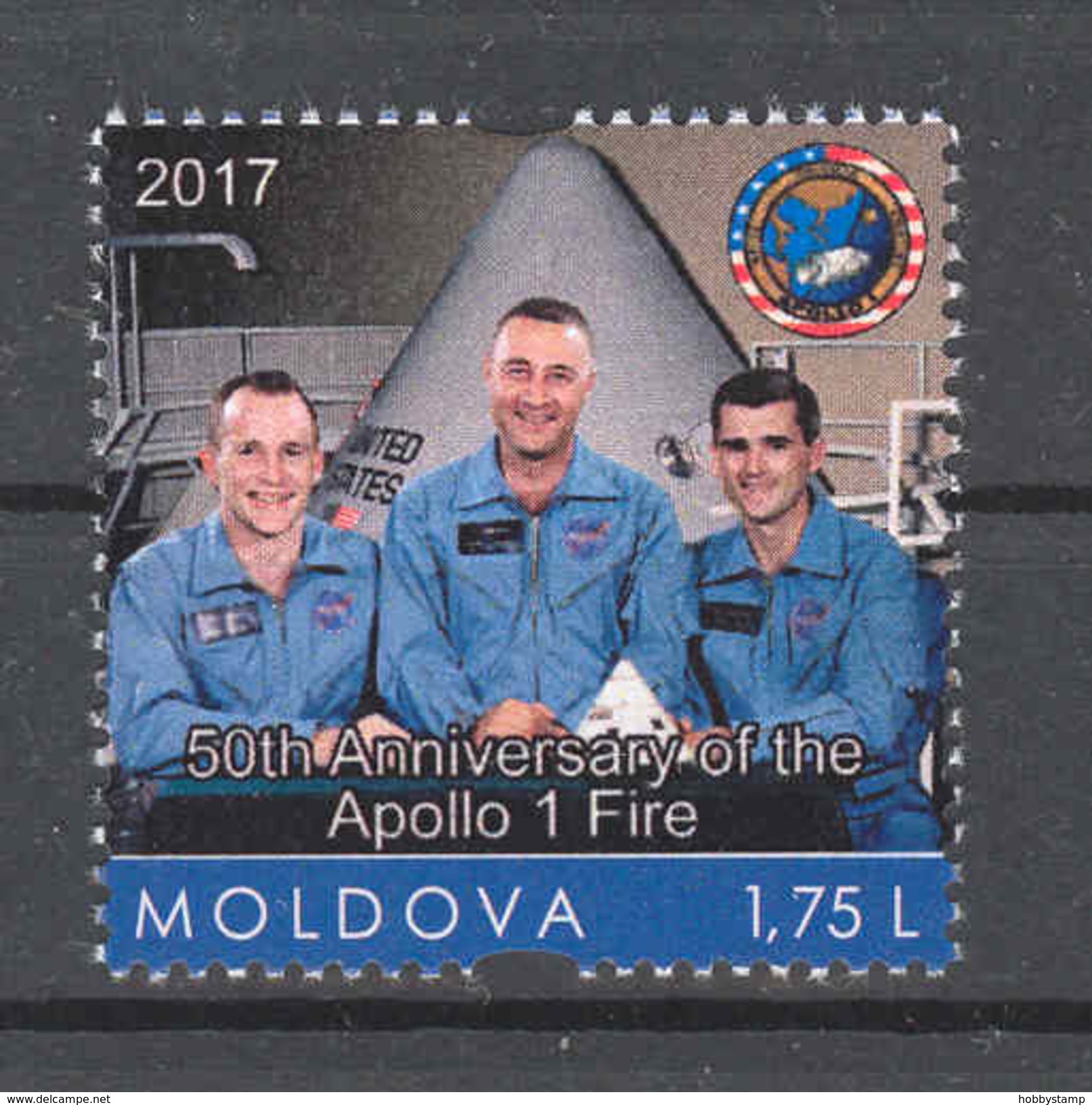 Moldova 2017  50th Anniversary Of The Apollo 1 Fire  1v** MNH - Moldova