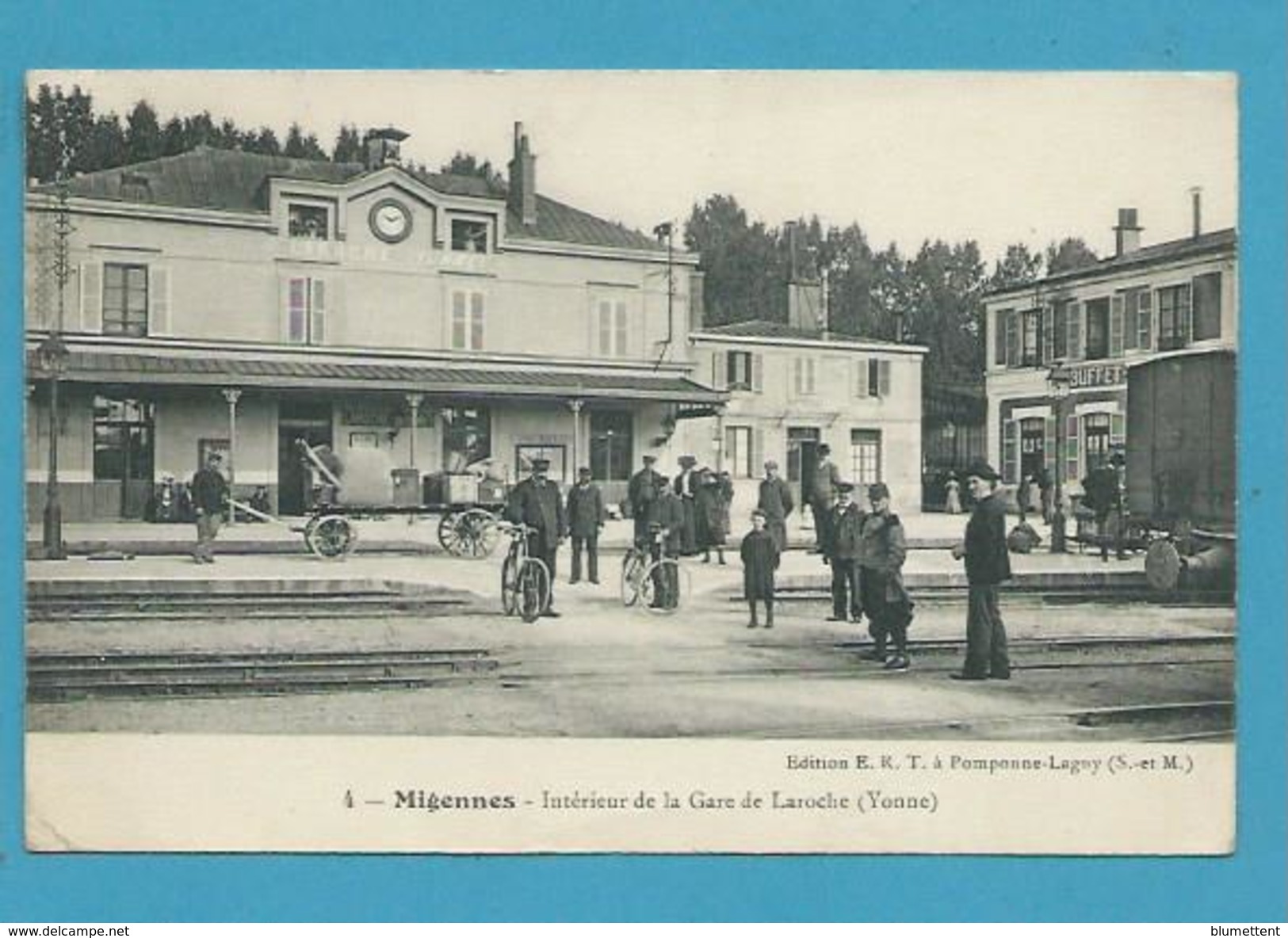CPA 4 - Chemin De Fer Cheminots Intérieur De La Gare De Laroche MIGENNES 89 - Migennes