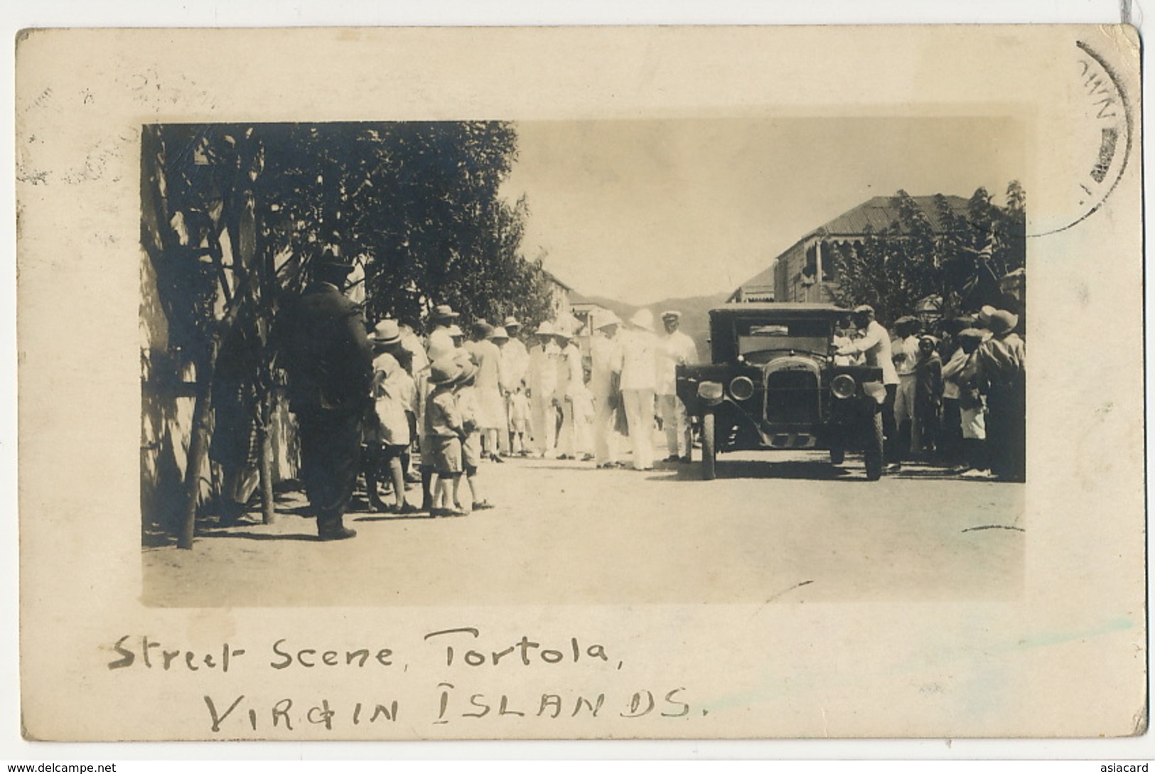 Real Photo Street Scene Tortola Virgin Islands Iles Vierges Britanniques - Isole Vergine Britanniche