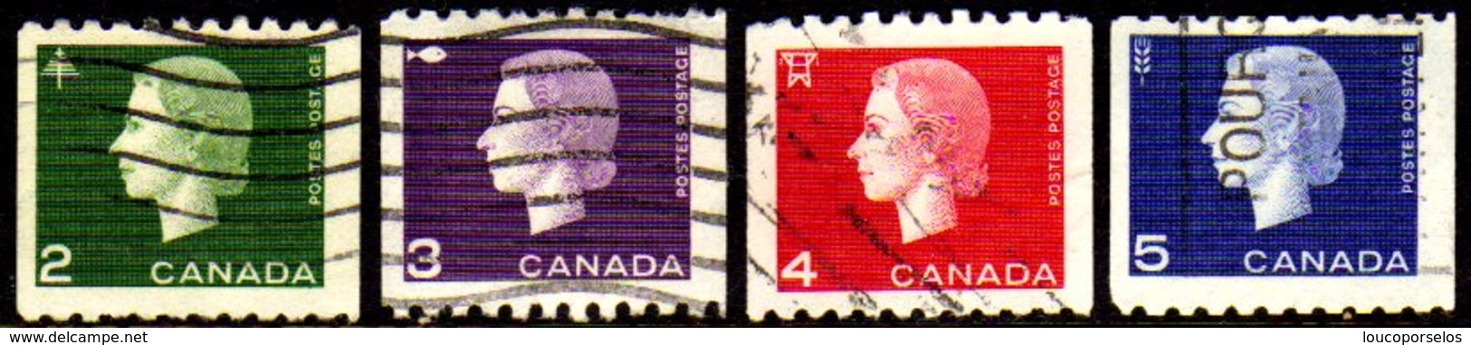 05732 Canada 329a/32a Rainha Elizabeth U - Used Stamps