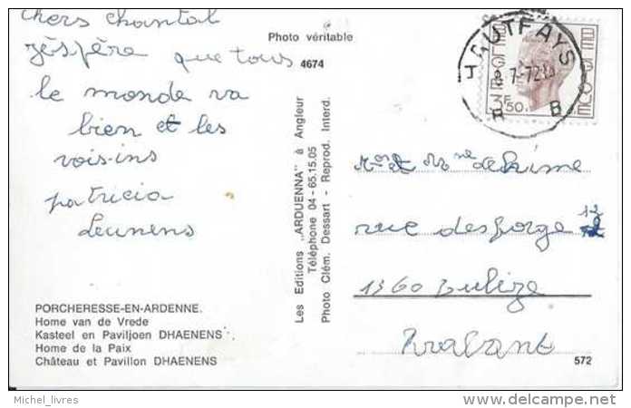 Porcheresse-en-Ardenne - Home De La Paix - Château Et Pavillon Dhaenens - Circulé En 1972 - Animée - TBE - Daverdisse