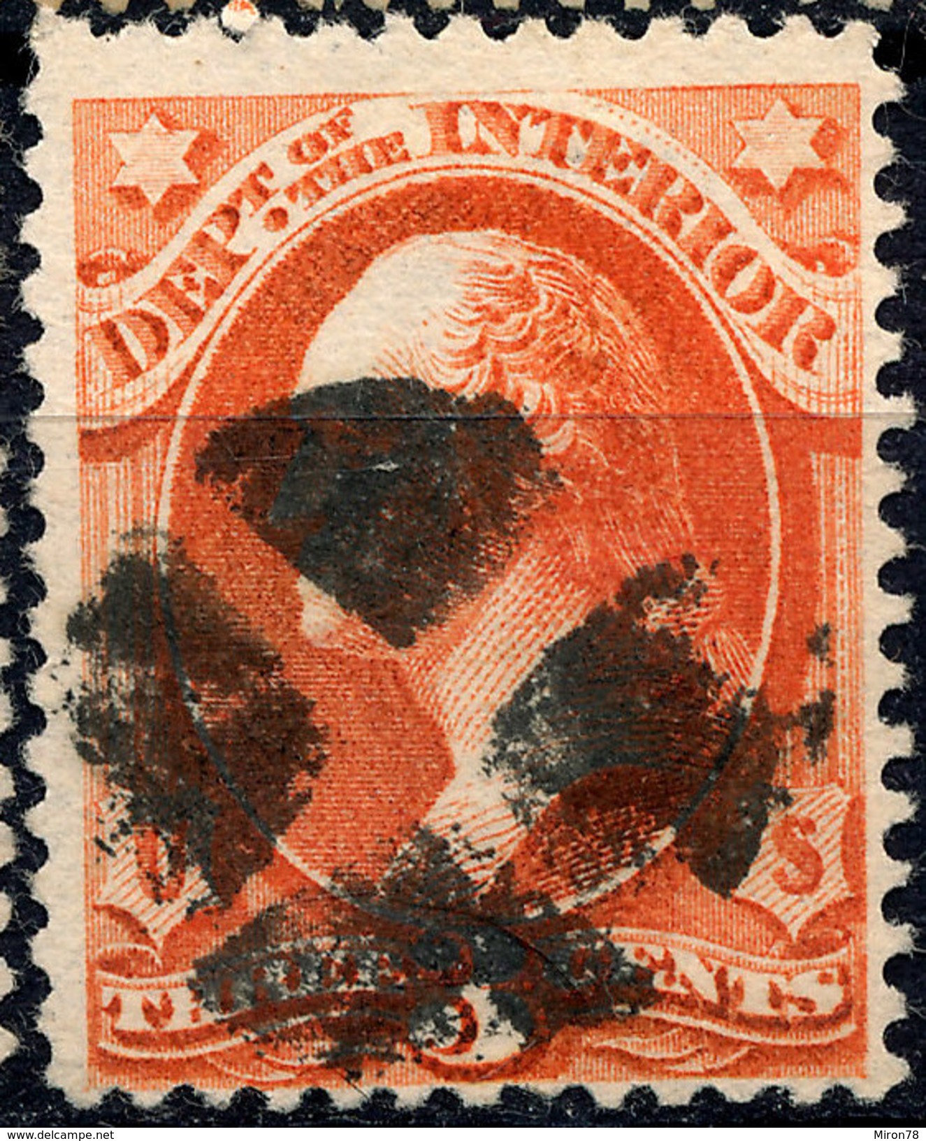 Stamp Us INTERIOR  1873 3c Used Lot#27 - Oblitérés