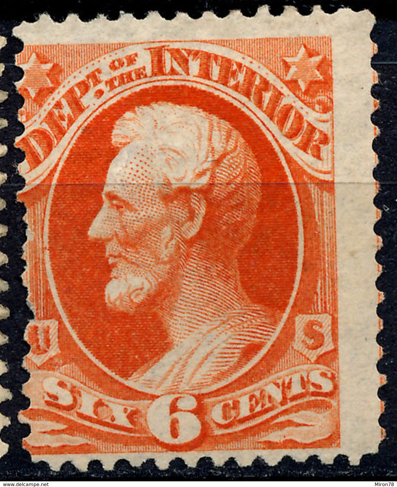 Stamp Us INTERIOR  1873 6c  Lot#52 - Unused Stamps