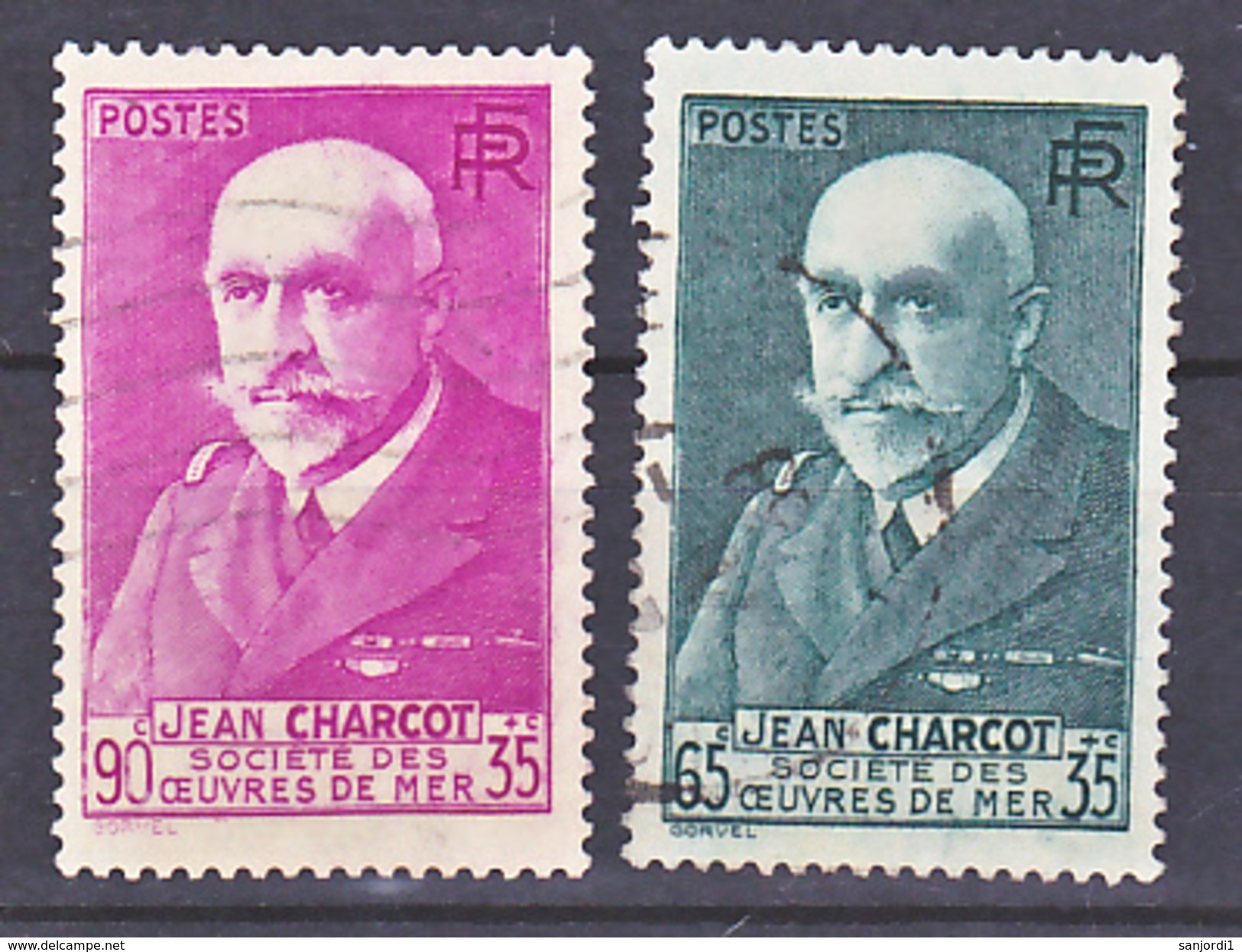 France 377 377A Charcot Oblitéré Used TB Cote 16 - Usati