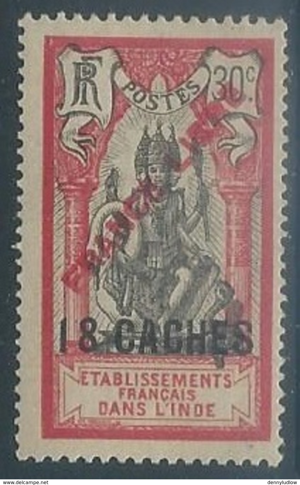 French India     1941   Sc#114  18ca   MLH*   2016 Scott Value $16 - Unused Stamps