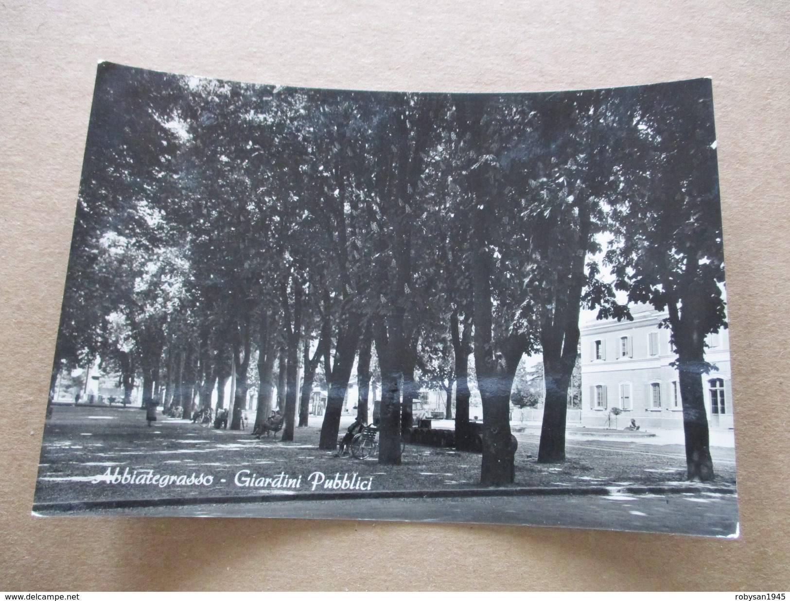 Abbiategrasso - Giardini  - Viaggiata 1953 - Milano