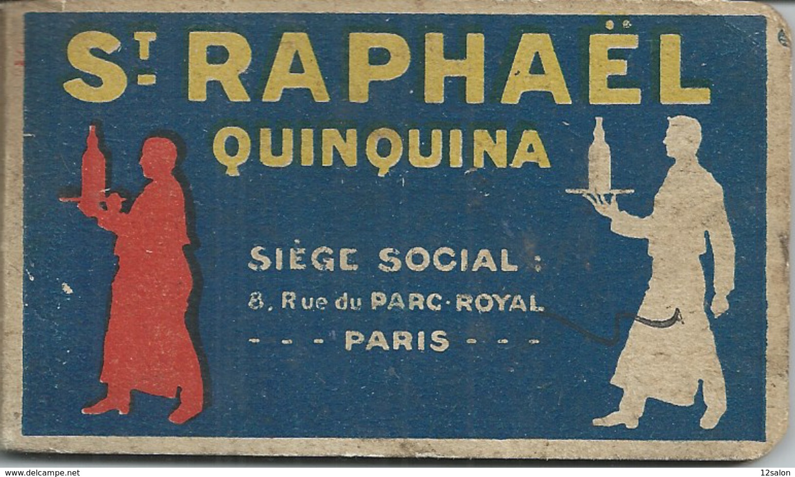 PETIT CARNET De Bar Ou Restaurant SAINT RAPHAEL QUIQUINA - Liqueur & Bière