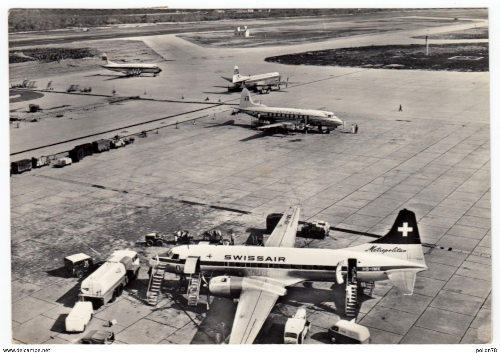 AEREI - AVIAZIONE - AEROPORTO INTERCONTINENTALE MILANO - MALPENSA - VISIONE DALLA NUOVA TORRE DEI RACCORDI...- 1963 - Aerodrome